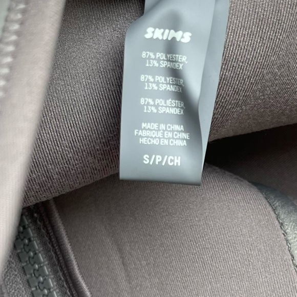 SKIMS Scuba One Piece Swimsuit NWOT Small gray rubberized - Picture 6 of 9